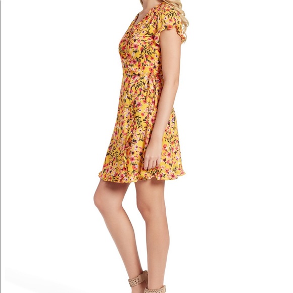 🌟 NWT Jessica Simpson Sade Floral Wrap Dress 🌟 - Picture 3 of 4